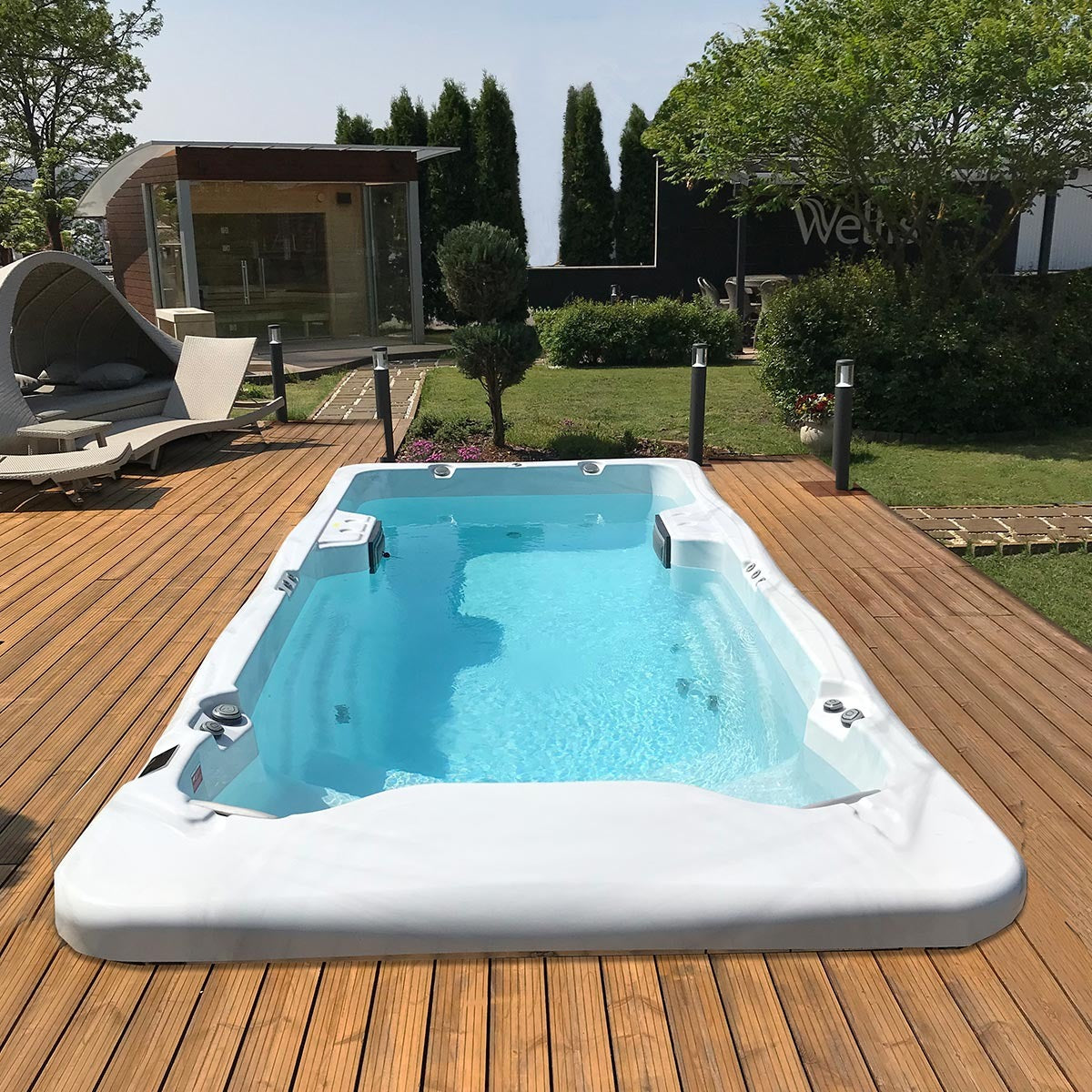 Amazon Riverjet swim spa – backyard pool lifestyle