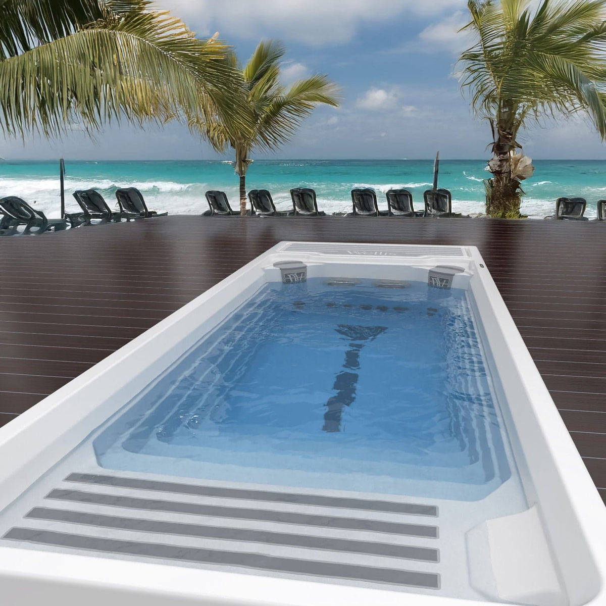 Beach Club Deluxe swim spa – luxury outdoor pool lifestyle