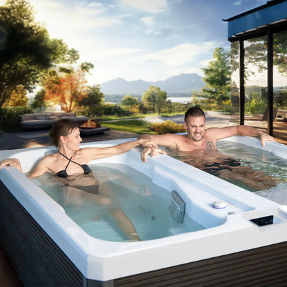 Iceland Duo Pro cold plunge and hot tub combo – outdoor wellness lifestyle