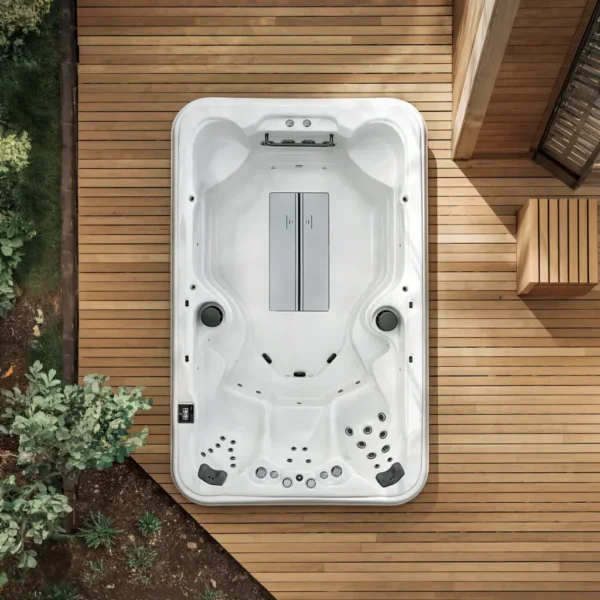 8 XF2 XF2 12-Foot Compact Exercise Swim Spa - 5-Person Therapy & Fitness Suite